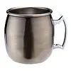 HorecaTraders geschwungener Moscow Mule Becher mit antikem Kupfer-Finish | 500 ml