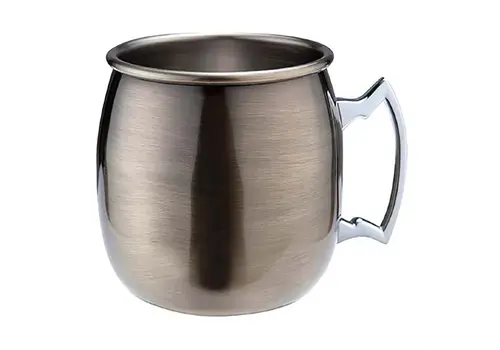  HorecaTraders geschwungener Moscow Mule Becher mit antikem Kupfer-Finish | 500 ml 