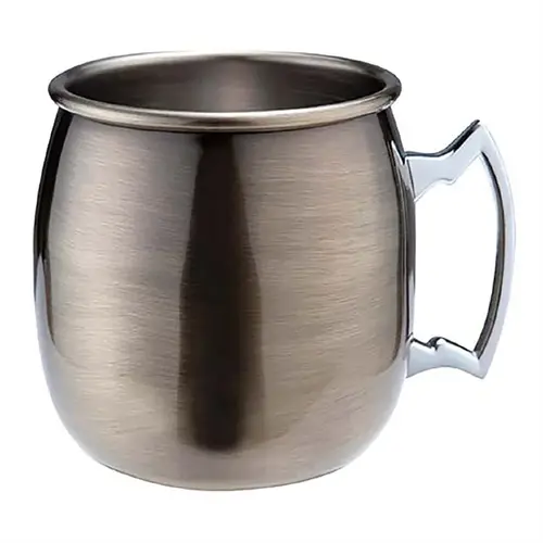  HorecaTraders gebogen  Moscow Mule mok met antieke koperen afwerking | 500ml 