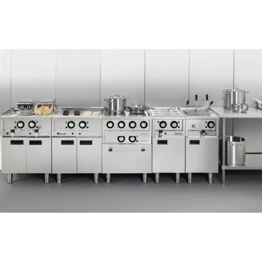 600 Series Ribbed Electric Griddle 400mm | 24(h)x40(w)x60(d)cm