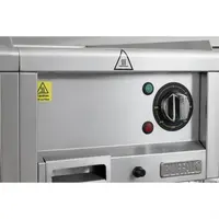 600-serie geribbeld elektrische bakplaat 400 mm | 24(h)x40(b)x60(d)cm