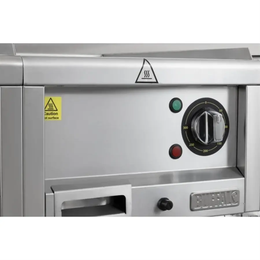 600 Series Ribbed Electric Griddle 400mm | 24(h)x40(w)x60(d)cm