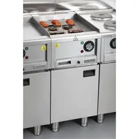 600-serie geribbeld elektrische bakplaat 400 mm | 24(h)x40(b)x60(d)cm