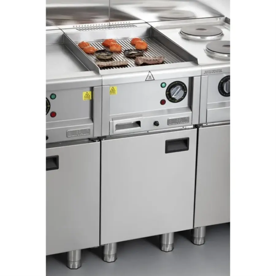 600-serie geribbeld elektrische bakplaat 400 mm | 24(h)x40(b)x60(d)cm