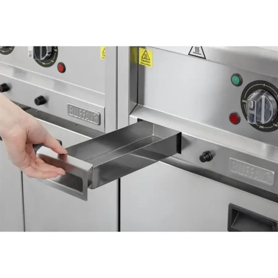 Plaque de cuisson électrique nervurée série 600 400 mm | 24(h)x40(l)x60(p)cm
