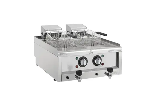  Buffalo Friteuse électrique série 600, 2x8 L | 24(h)x60(l)x60(p)cm 