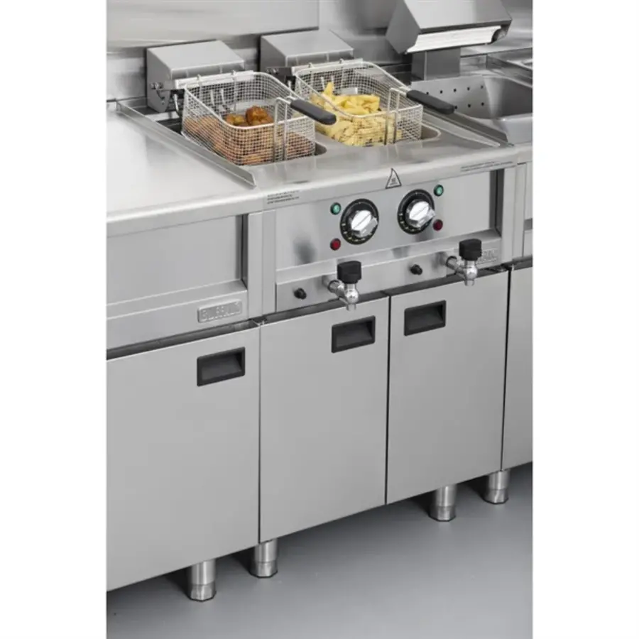 600-serie elektrische friteuse, 2x8 L | 24(h)x60(b)x60(d)cm