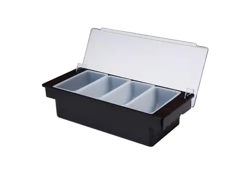  HorecaTraders Porte-herbes en plastique 4 pièces | Noir 