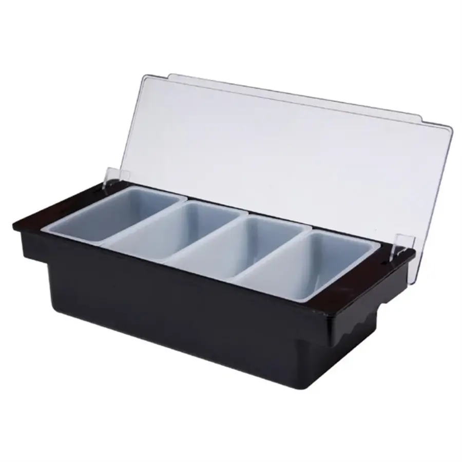 4 Piece Plastic Herb Holder | Black