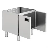 Meuble bas série 600 600 mm | acier inoxydable | 61(h)x60(l)x55(p)cm