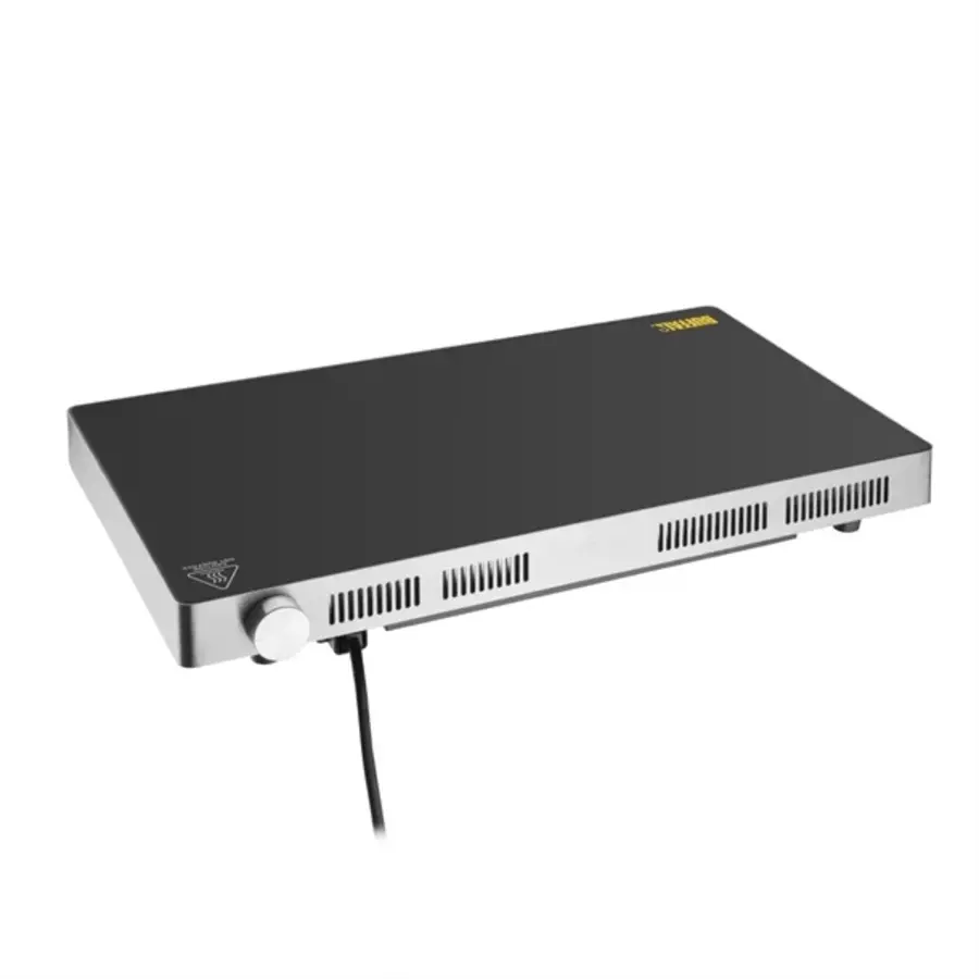 grande plaque à induction | acier inoxydable | 6,1 (h) x 53 (l) x 32,5 (p) cm