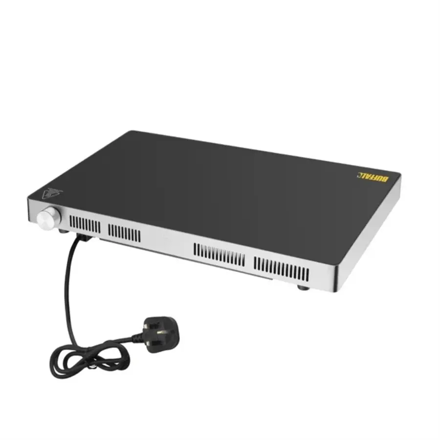 grande plaque à induction | acier inoxydable | 6,1 (h) x 53 (l) x 32,5 (p) cm