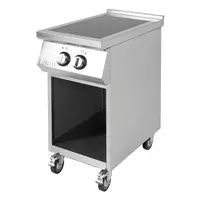 plaque de cuisson à induction autonome avec 2 zones de cuisson | acier inoxydable | 90(h)x40(l)x75(p)cm