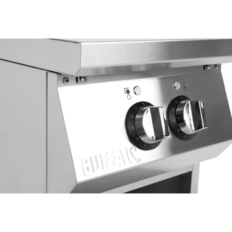 plaque de cuisson à induction autonome avec 2 zones de cuisson | acier inoxydable | 90(h)x40(l)x75(p)cm