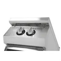plaque de cuisson à induction autonome avec 2 zones de cuisson | acier inoxydable | 90(h)x40(l)x75(p)cm