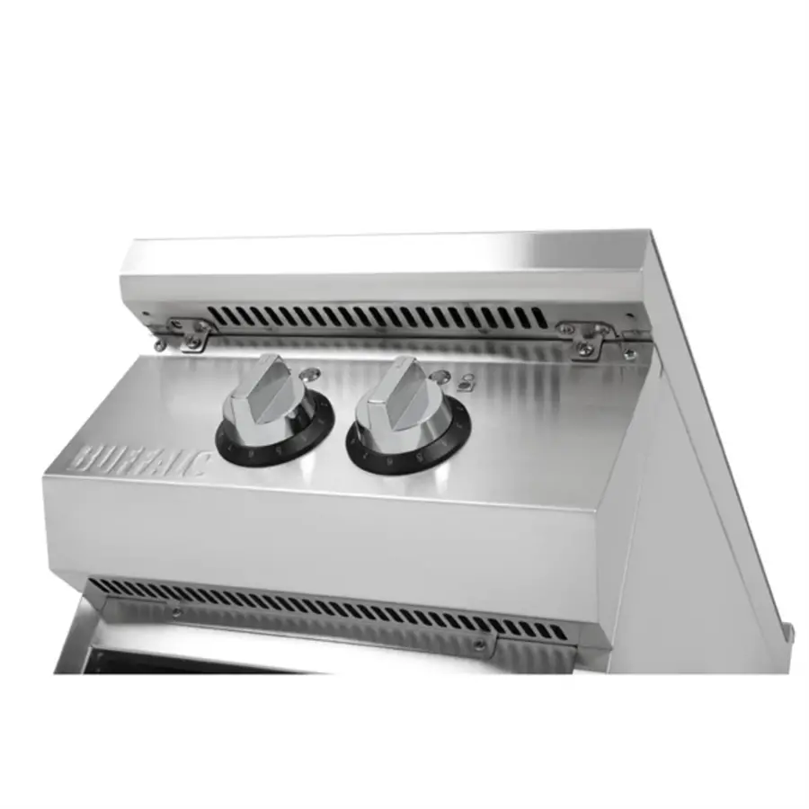 plaque de cuisson à induction autonome avec 2 zones de cuisson | acier inoxydable | 90(h)x40(l)x75(p)cm
