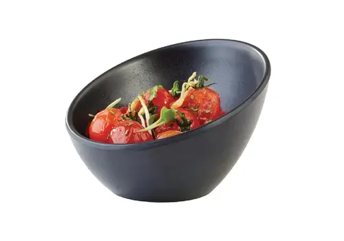  APS zen melamine round slanted bowl black |150ml 