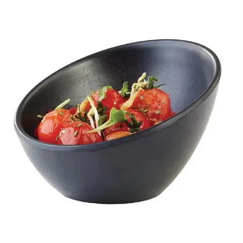  APS zen melamine round slanted bowl black |150ml 