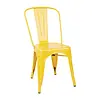 Bolero Chaises d'appoint en acier Bistro | Jaune | (4 pièces)