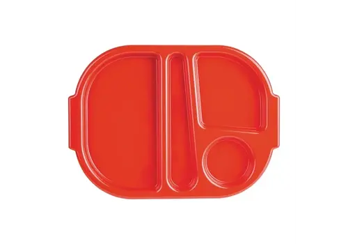  Olympia Petits bols à nourriture Kristallon | Compartiment en polycarbonate | Rouge 322 mm 