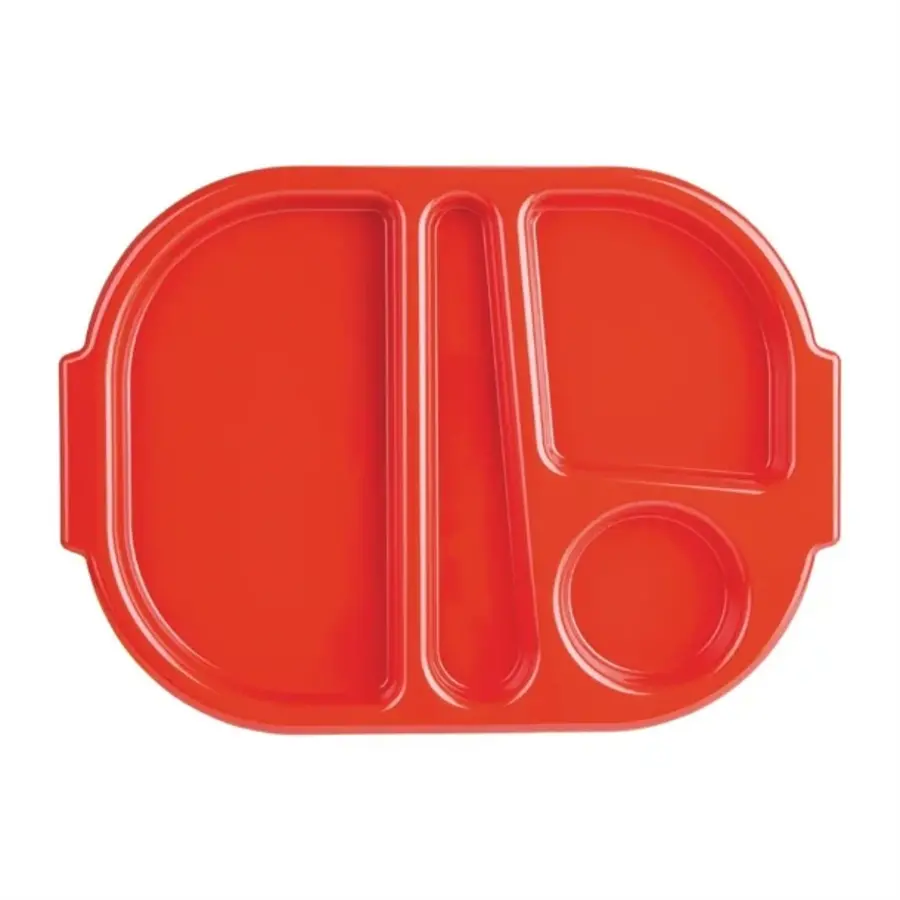 Kristallon Food Bowls Small | Polycarbonate Compartment | Red 322mm