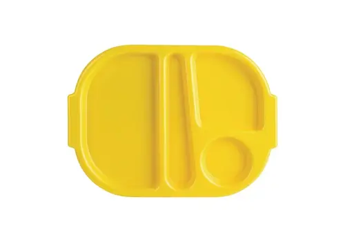  Olympia Petit compartiment en polycarbonate pour balances Kristallon | Jaune 322 mm 