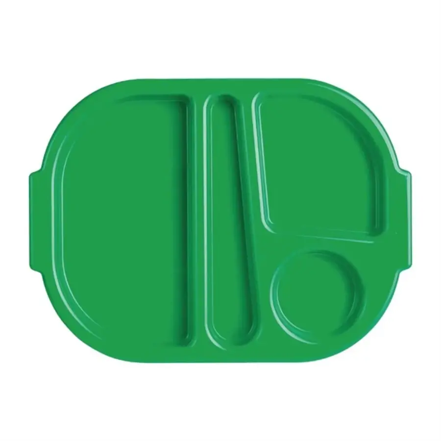 Plateaux Kristallon avec compartiments | 32,2x23,6cm vert | (10 pièces)