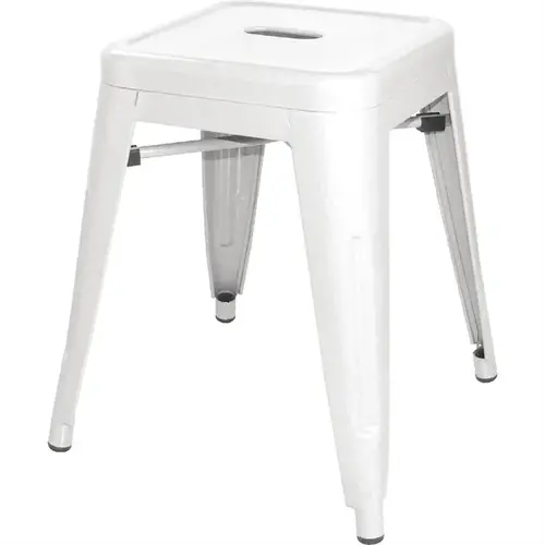  Bolero bistro steel low stool white | (4 pieces) 