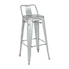 Bolero Steel bistro high stool with backrest | (4 pieces) Price guarantee