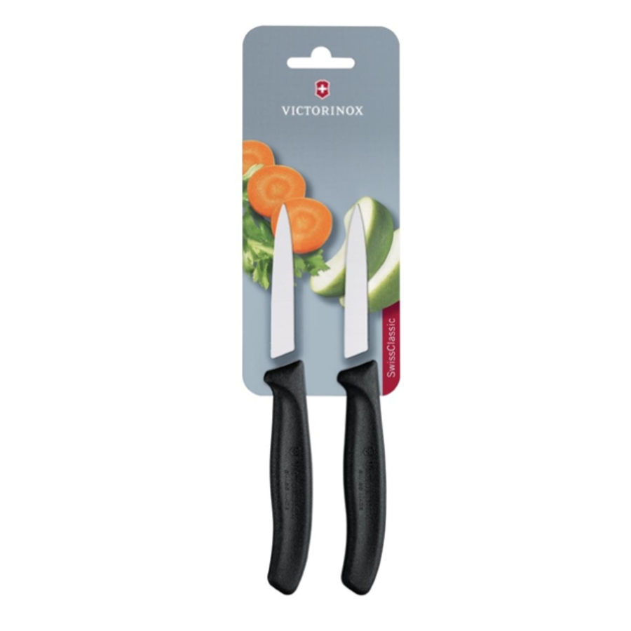 Pointed Peeler 8cm Black | Stainless steel | 2 pieces | 18.9(l)cm