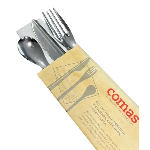  Comas Leichtes Besteckset | Edelstahl | (Schachtel mit 50 Stück) 