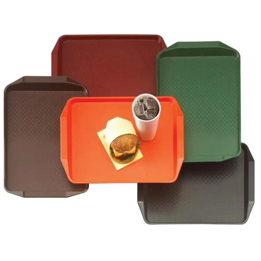 Cambro Epictread Fiberglas-Rechteck-Antirutschtablett | Burgunder | 415 mm