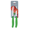 Victorinox Couteau à tomates dentelé/utilitaire 11 cm vert | 2 pièces | acier inoxydable | 21,9(l)cm