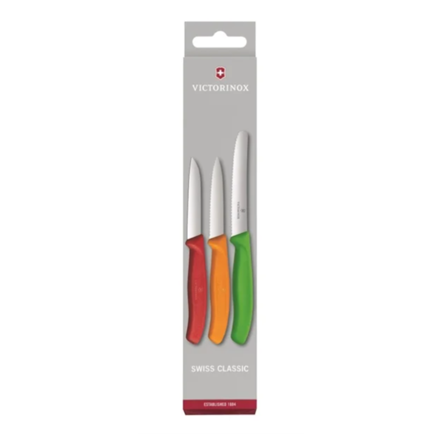 3-teiliges Schälmesserset | Edelstahl | 18,9 (l) cm