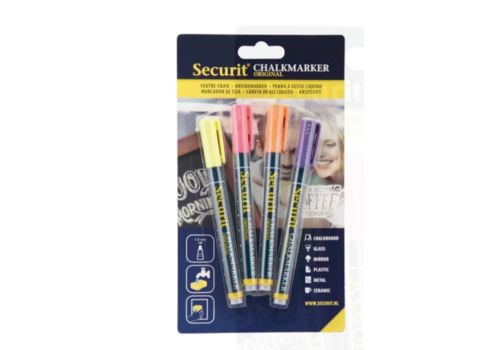  Securit Liquid chalk marker tropical with 1-2mm | 4 pieces | 8.5(h) x 13(w) x 36(d)cm 