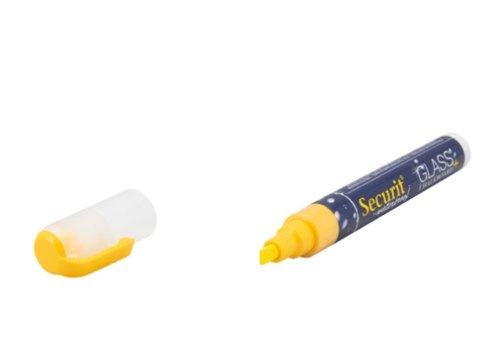  Securit Waterproof chalk marker | Glass + Chalkboard | Yellow | Liquid chalk 