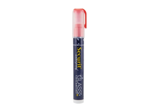  Securit Waterproof chalk marker with 2-6mm nib | Glass + Chalkboard | Red | Liquid chalk 