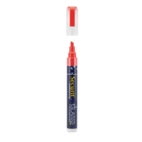 Waterproof krijtstift met 2-6mm penpunt | Glas + Krijtbord | Rood | Vloeibaar krijt