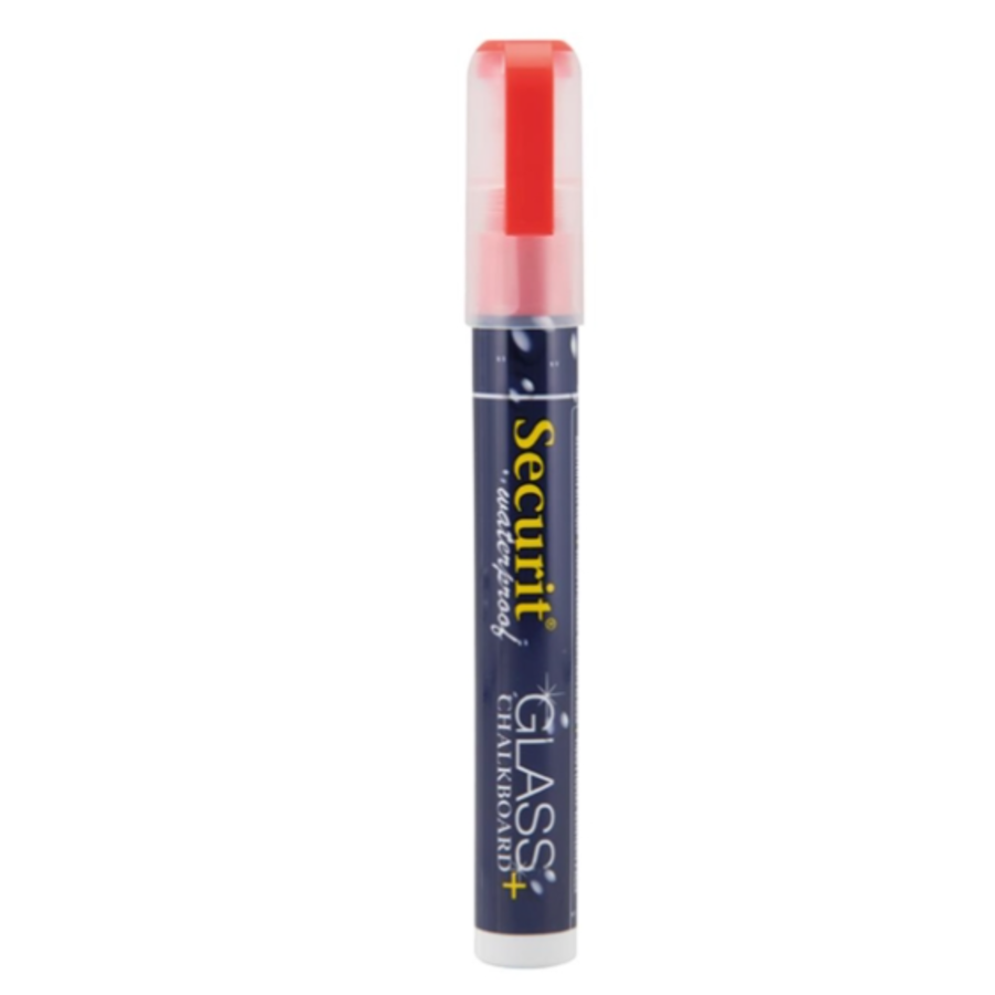 Waterproof chalk marker with 2-6mm nib | Glass + Chalkboard | Red | Liquid chalk