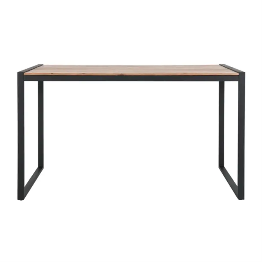 Table de bar industrielle en acier et acacia | 1800x900 mm