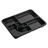 HorecaTraders Recyclable Bento Boxes | Black | 263 x 201mm | (90 pieces)