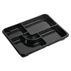 Recyclable bento boxes | Black | 263 x 201mm | (90 pieces)