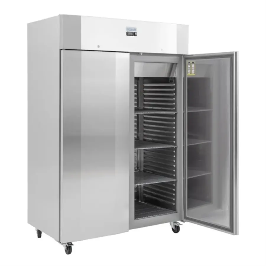 Polar u-series energy-efficient upright freezer with double door | 1400 litres