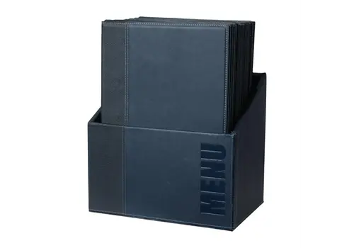  Securit protège-menus et boîte de rangement a4 | Bleu | 34 x 25,4 x 0,5 cm | (20 pièces) 