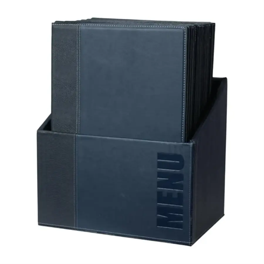 protège-menus et boîte de rangement a4 | Bleu | 34 x 25,4 x 0,5 cm | (20 pièces)