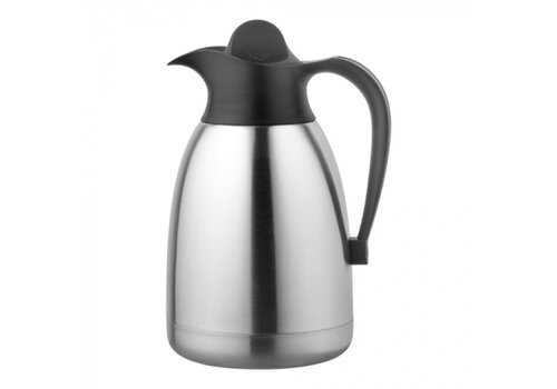  HorecaTraders Insulated jug | 1.5L | Black | Stainless steel 