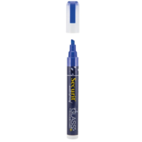 Waterproof chalk marker with 2-6mm nib | Glass + Chalkboard | Blue | Liquid chalk