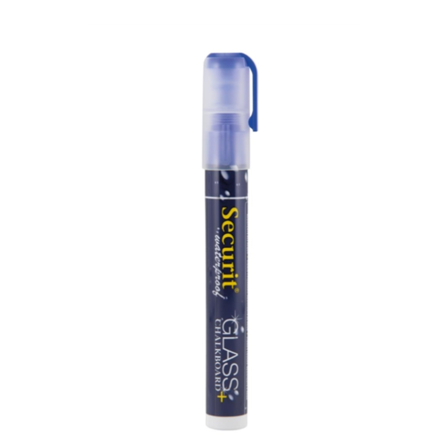 Waterproof chalk marker with 2-6mm nib | Glass + Chalkboard | Blue | Liquid chalk