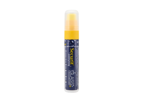  Securit Wasserfester Kreidemarker mit 7–15 mm Spitze | Glas + Tafel | Gelb | Flüssigkreide 