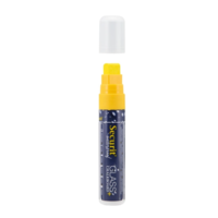 Waterproof chalk marker with 7-15mm nib | Glass + Chalkboard | Yellow | Liquid chalk